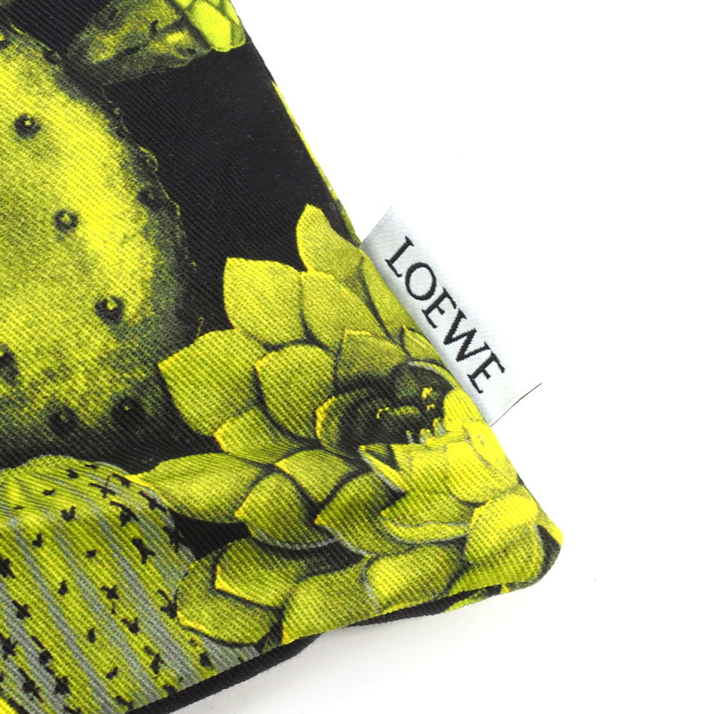 Loewe Drawstring Pouch Cactus Pattern Canvas Leat… - image 5